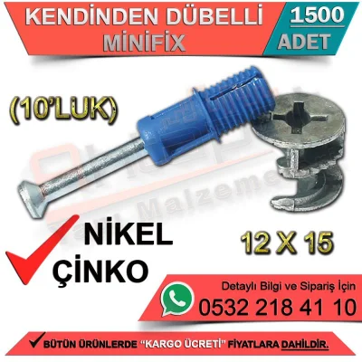 Self Dowel Minifix 12x15 10' Zinc (1500 Pieces)