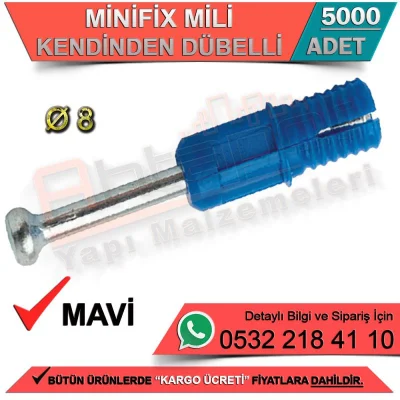 Self Doweling Minifix Shaft Ø8 Zinc (5000 Pieces)