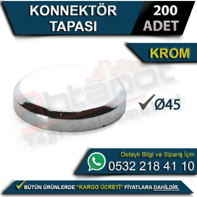 Connector Plug Ø45 Chrome (200 Pieces)