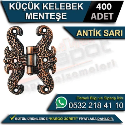 Small Butterfly Hinge Antique Yellow (400 Pieces)