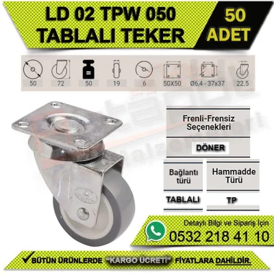 LD 02 TPW 050 عجلة أثاث مع طاولة (50 قطعة)