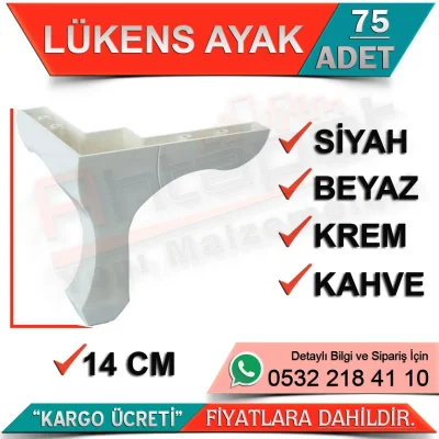 _Lükens Ayak 14 Cm Siyah (75 Adet)