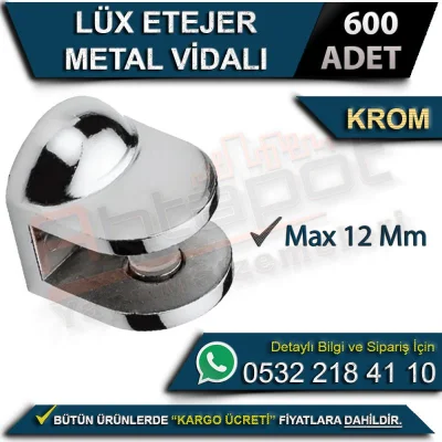 Luxury Shelf Metal Screw Max 12 Mm Chrome (600 Pieces)