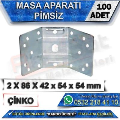 Table Bracket Without Pin 2X86X42x54x54 mm (100 Pieces)