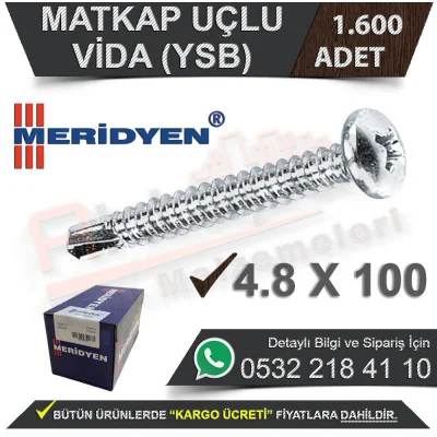 Meridian Drill Bit Screw Ysb 4,8X100 (1,600 Pieces)