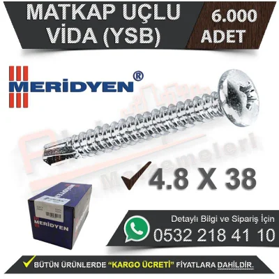 Meridian Drill Bit Screw Ysb 4,8X38 (6,000 Pieces)