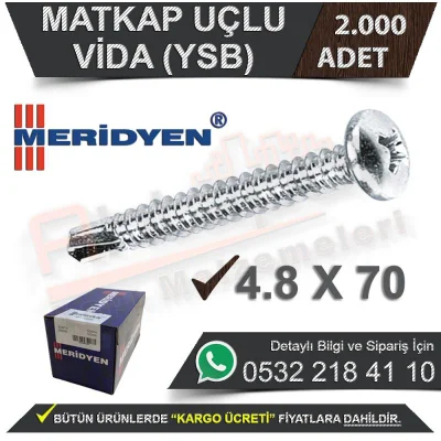Meridian Drill Bit Screw Ysb 4,8X70 (2,000 Pieces)