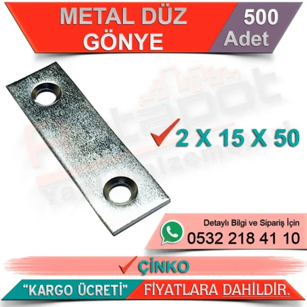 Metal Flat Miter 2x15x50 Zinc (500 Pieces) - Metal Flat Brackets Metal Flat Miter 2x15x50 Zinc (500 Pieces) | Metal Flat Brackets