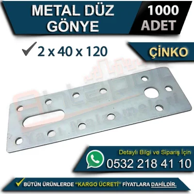 Metal Düz Gönye 2x40x120 Çinko (1000 Adet)