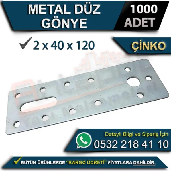 Metal Flat Miter 2x40x120 Zinc (1000 Pieces) - Metal Flat Brackets Metal Flat Miter 2x40x120 Zinc (1000 Pieces) | Metal Flat Brackets