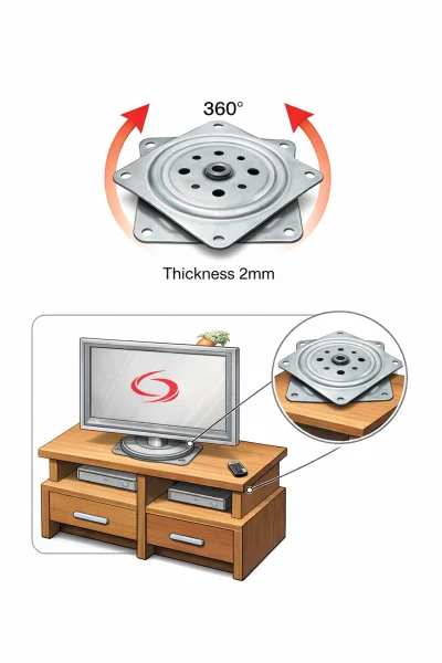 Metal Tv Döneri Televizyon Altlığı (15 CM) | Ahtapot