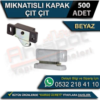 Mıknatıslı Kapak Çıt Çıt Beyaz (500 Adet)