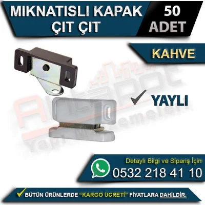 Mıknatıslı Kapak Çıt Çıt Yaylı Kahve (50 Adet)