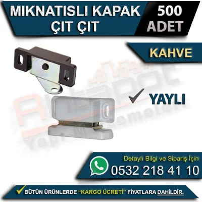 Mıknatıslı Kapak Çıt Çıt Yaylı Kahve (500 Adet)