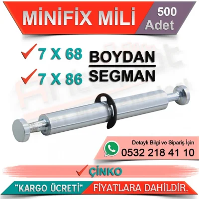 Minifix Shaft Size 7x68 Circlip Zinc (500 Pieces)