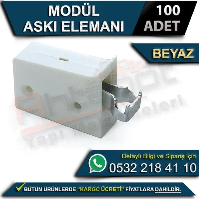 Modül Askı Elemanı Beyaz (100 Adet)