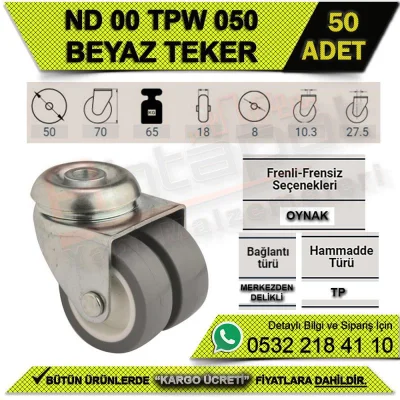 ND 00 TPW 050 WHEEL WITH CENTER HOLE (50 PIECES)