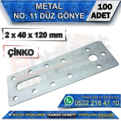 No: 11 Flat Bracket 2x40x120 mm (100 Pieces)