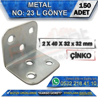 No: 23 L Gönye 2X40X32x32 mm (150 Adet)