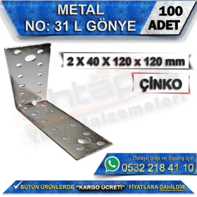 No: 31 L Gönye 2X40X120x120 mm (100 Adet)