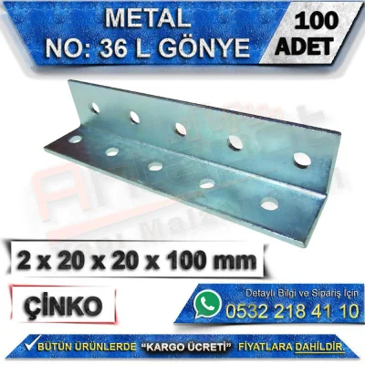 No: 36 L Gönye 2x20x20x100 mm (100 Adet)