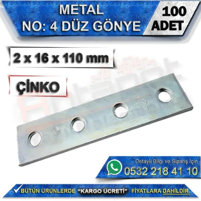 No: 4 Flat Bracket 2x16x110 (100 Pieces)