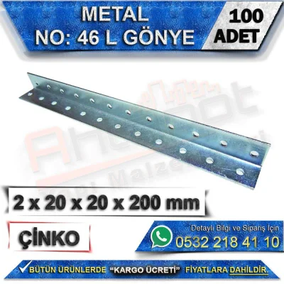 No: 46 L Gönye 2x20x20x200 mm (100 Adet)