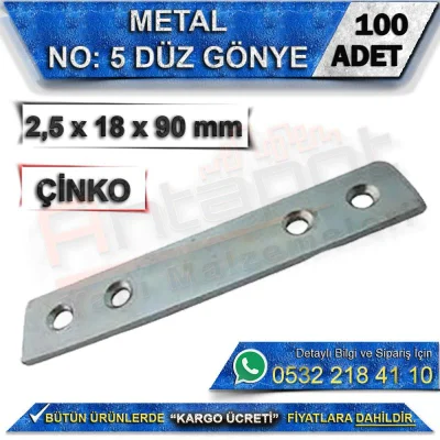 No. 5 Flat Angle 2.5x18x90 mm (100 Pieces)