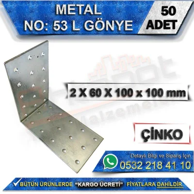 No: 53 L Miter 2X60X100x100 mm (50 Pieces)