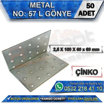No: 57 L Miter 2.5X100X60x60 mm (50 Pieces)