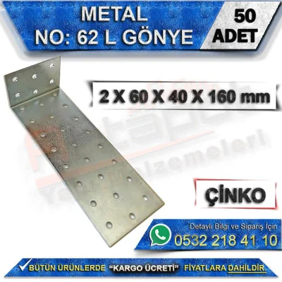 No: 62 L Gönye 2X60X40X160 mm (50 Adet)