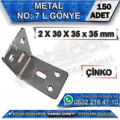 No: 7 L Gönye 2X30X35x35 Mm (150 Adet)