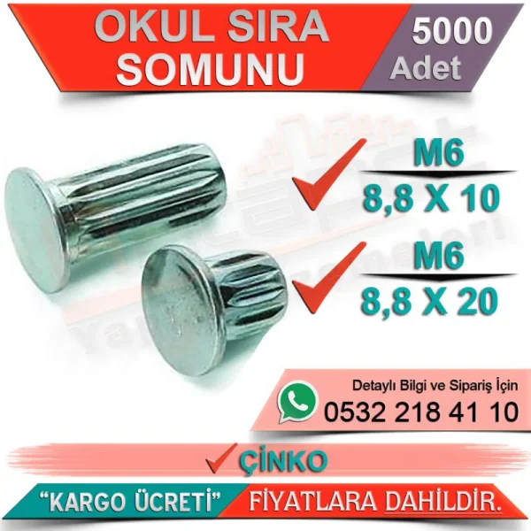 School Desk Nut M6 (8,8x10) Zinc (5000 Pieces) - Hardware Varieties School Desk Nut M6 (8,8x10) Zinc (5000 Pieces) | Hardware Varieties