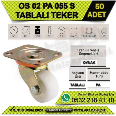 OS 02 PA 055 S TABLALI TEKER (50 ADET)