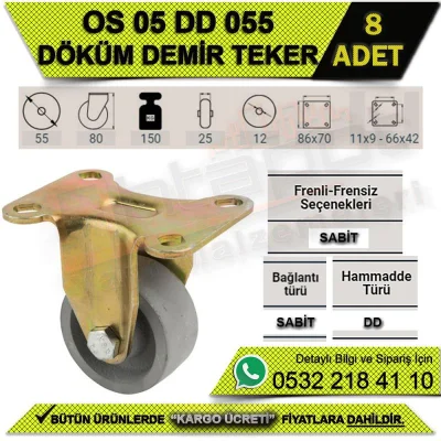 OS 05 DD 055 DÖKÜM DEMİR TEKER (8 ADET)