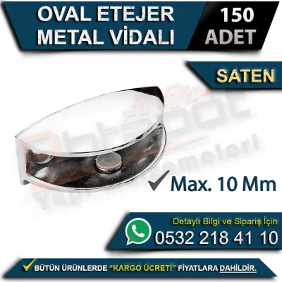 Oval Shelf with Metal Screw (Max 10 Mm) Satin (150 Pieces)