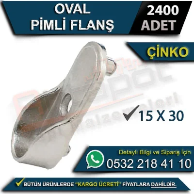Oval Pin Flange Zinc (2400 Pieces)