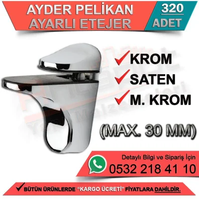 Pelikan Adjustable Shelf (Max 30 Mm) Chrome (320 Pieces)