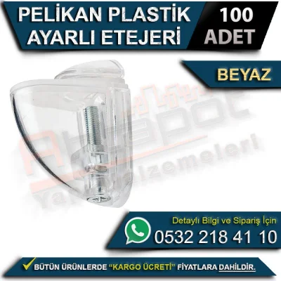 Pelikan Plastik Ayarlı Etejeri Beyaz (100 Adet)