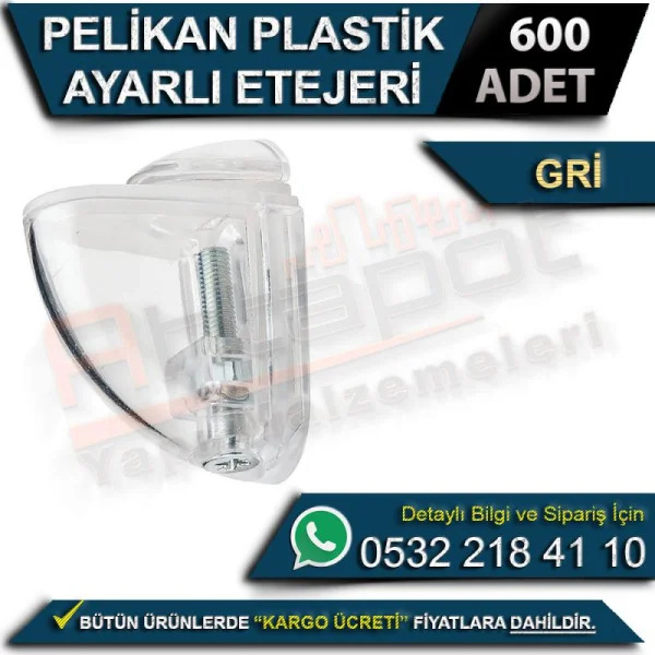 Pelikan Plastic Adjustable Elegant Gray (600 Pieces) - Hardware Variet Pelikan Plastic Adjustable Elegant Gray (600 Pieces) | Hardware Varieties