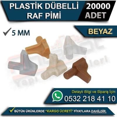Plastik Dübelli Raf Pimi 5 Mm Beyaz (20000 Adet)