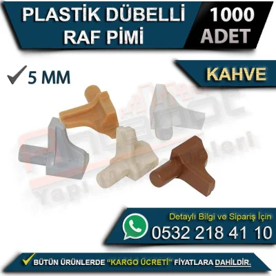 Plastik Dübelli Raf Pimi 5 Mm Kahve (1000 Adet)