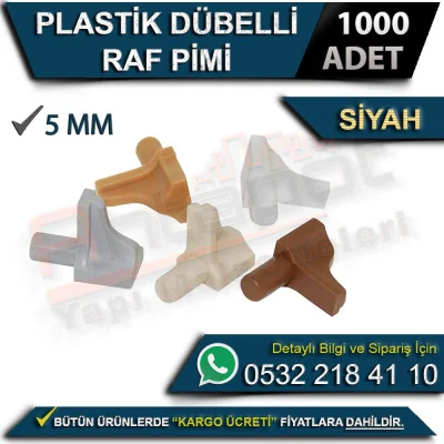 Plastik Dübelli Raf Pimi 5 Mm Siyah (1000 Adet)