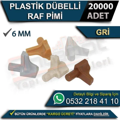 Plastik Dübelli Raf Pimi 6 Mm Gri (20000 Adet)
