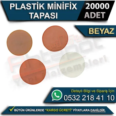 Plastik Minifix Tapası Beyaz (20000 Adet)