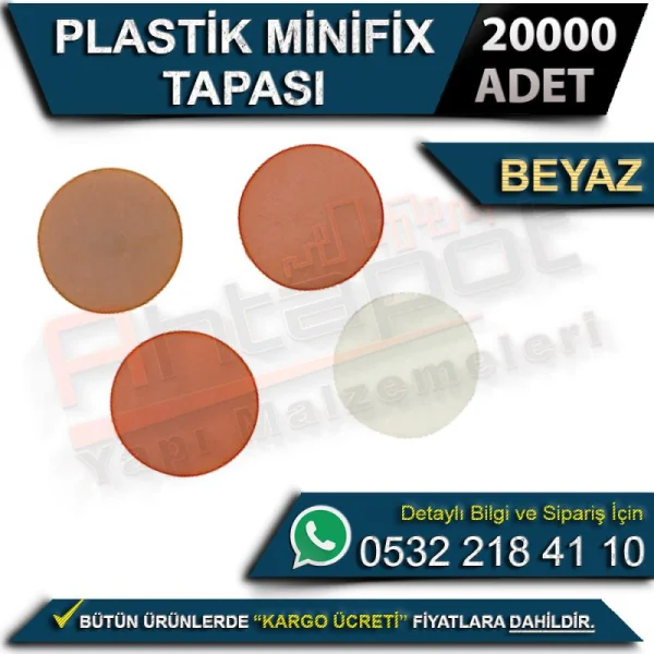 Plastik Minifix Tapası Beyaz (20000 Adet) - Minifixler Plastik Minifix Tapası Beyaz (20000 Adet) | Minifixler
