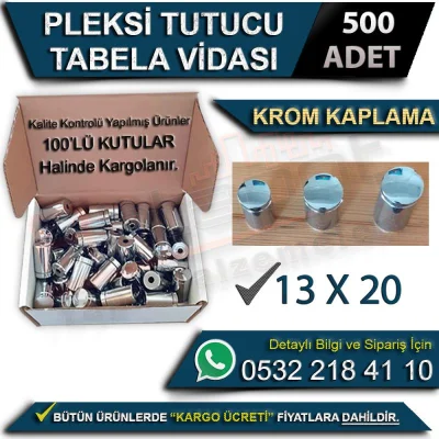 مسمار لافتة حامل زجاج شبكي 13x20 (500 قطعة)