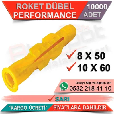 Rocket Dowel 8x50 Yellow (10000 Pieces)