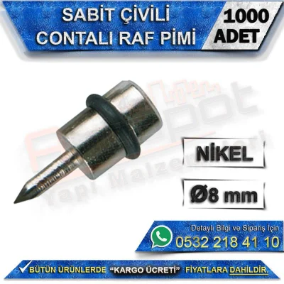 Sabit Çivili Contalı Raf Pimi (1000 Adet)