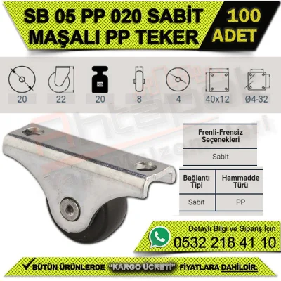 SB 05 PP 020 SABİT MAŞALI TEKER (100 ADET)